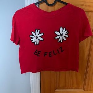Crop top with writing